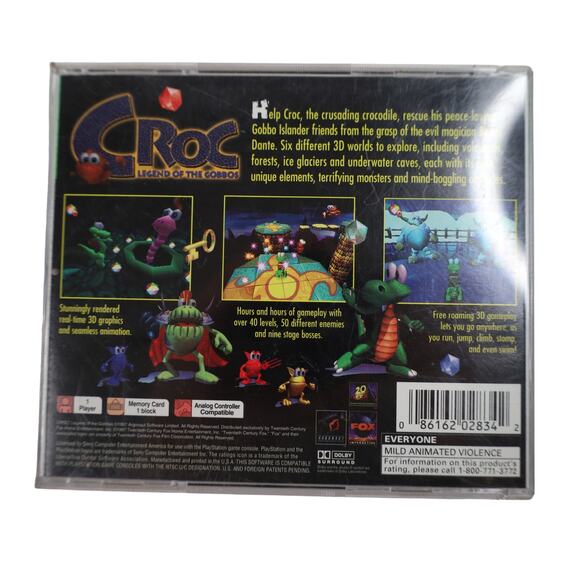 Vintage PlayStation 1 Croc Legend Of The Gobbos Video Game - Picture 2 of 5